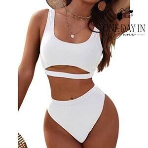 Blooming Jelly High Cut Bikini Swimsuit Size S
